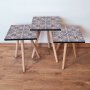 HANAH HOME Set 3 stočića 3Shp34 Navy Blue - slika 1