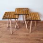 HANAH HOME Set 3 stočića 3Shp343 Camel - slika 1