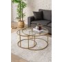 HANAH HOME Sto za kafu Belarus 80 Gold Transparent - slika 2