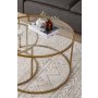 HANAH HOME Sto za kafu Belarus 80 Gold Transparent - slika 3