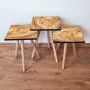 HANAH HOME Set 3 stočića 3Shp351 Camel - slika 1