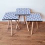 HANAH HOME Set 3 stočića 3Shp37 Navy Blue - slika 1