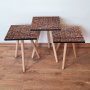 HANAH HOME Set 3 stočića 3Shp372 Brown - slika 1