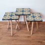 HANAH HOME Set 3 stočića 3Shp38 Navy Blue - slika 1