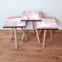 HANAH HOME Set 3 stočića 3Shp383 Pink - slika 1