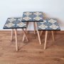 HANAH HOME Set 3 stočića 3Shp40 Navy Blue - slika 1