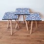 HANAH HOME Set 3 stočića 3Shp41 Navy Blue - slika 1