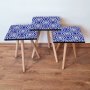 HANAH HOME Set 3 stočića 3Shp45 Navy Blue - slika 1