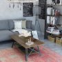 HANAH HOME Sto za kafu Tisra Walnut Black - slika 1