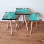 HANAH HOME Set 3 stočića 3Shp57 Blue - slika 1