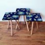 HANAH HOME Set 3 stočića 3Shp60 Navy Blue - slika 1