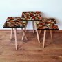 HANAH HOME Set 3 stočića 3Shp63 Orange - slika 1