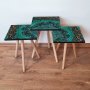 HANAH HOME Set 3 stočića 3Shp87 Green - slika 1