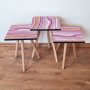 HANAH HOME Set 3 stočića 3Shp88 Pink - slika 1