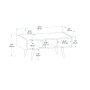 HANAH HOME Sto za kafu Line Light Walnut - slika 5