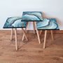 HANAH HOME Set 3 stočića 3Shp89 Navy Blue - slika 1