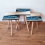 HANAH HOME Set 3 stočića 3Shp94 Navy Blue - slika 1