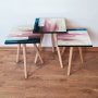 HANAH HOME Set 3 stočića 3Shp95 Navy Blue - slika 1