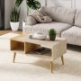 HANAH HOME Sto za kafu Austin Travetine Sapphire Hrast - slika 1