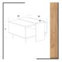 HANAH HOME Sto za kafu Dowel hrast - bela boja - slika 4