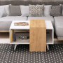 HANAH HOME Sto za kafu Dowel hrast - bela boja - slika 1