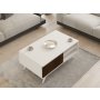 HANAH HOME Sto za kafu Grande Walnut White - slika 3
