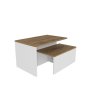 HANAH HOME Set 2 stočića Twins Oak White - slika 4