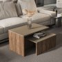 HANAH HOME Set 2 stočića Twins Taupe Oak - slika 1