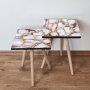 HANAH HOME Set 2 stočića 2Shp106 White - slika 1