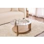 HANAH HOME Sto za kafu Clara Sapphire Hrast Fume - slika 1