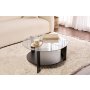 HANAH HOME Sto za kafu Clara Wood Black Fume - slika 1