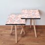 HANAH HOME Set 2 stočića 2Shp169 Salmon - slika 1