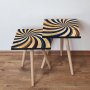 HANAH HOME Set 2 stočića 2Shp19 Navy Blue - slika 1