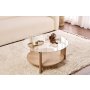 HANAH HOME Sto za kafu Clara Sapphire Hrast Transparent - slika 1