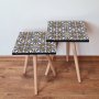 HANAH HOME Set 2 stočića 2Shp24 Navy Blue - slika 1