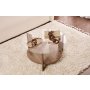 HANAH HOME Sto za kafu Clara Walnut Transparent - slika 3