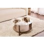 HANAH HOME Sto za kafu Clara Walnut Transparent - slika 1