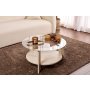 HANAH HOME Sto za kafu Clara Travertine Transparent - slika 1