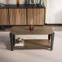 HANAH HOME Sto za kafu Monaco Walnut Black - slika 1
