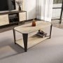 HANAH HOME Sto za kafu Monao Walnut Travertine - slika 2