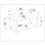 HANAH HOME Sto za kafu Monao Walnut Travertine - slika 4