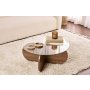 HANAH HOME Sto za kafu Aeris Walnut Transparent - slika 1