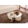 HANAH HOME Sto za kafu Aeris Travertine Transparent - slika 1