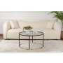 HANAH HOME Sto za kafu Aurum 80 Black Grey - slika 2