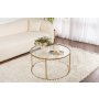 HANAH HOME Sto za kafu Aurum 80 Gold Transparent - slika 1