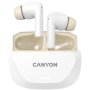 CANYON Slušalice HEXAGON 7 TWS ANC+ENC Wireless Charge White Beige - slika 1