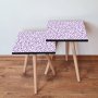 HANAH HOME Set 2 stočića 2Shp247 Purple - slika 1