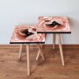 HANAH HOME Set 2 stočića 2Shp251 Salmon - slika 1
