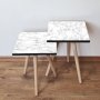 HANAH HOME Set 2 stočića 2Shp255 White - slika 1