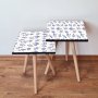 HANAH HOME Set 2 stočića 2Shp259 White - slika 1